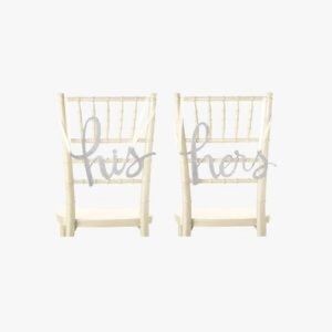 Kate Spade His & Hers Chair Signs for Wedding